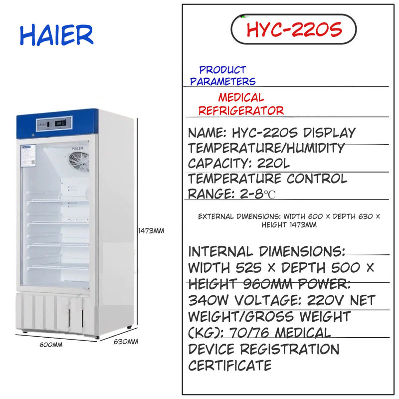 Haier Medical Refrigerator with Temperature Lock *ASK for QUOTE*