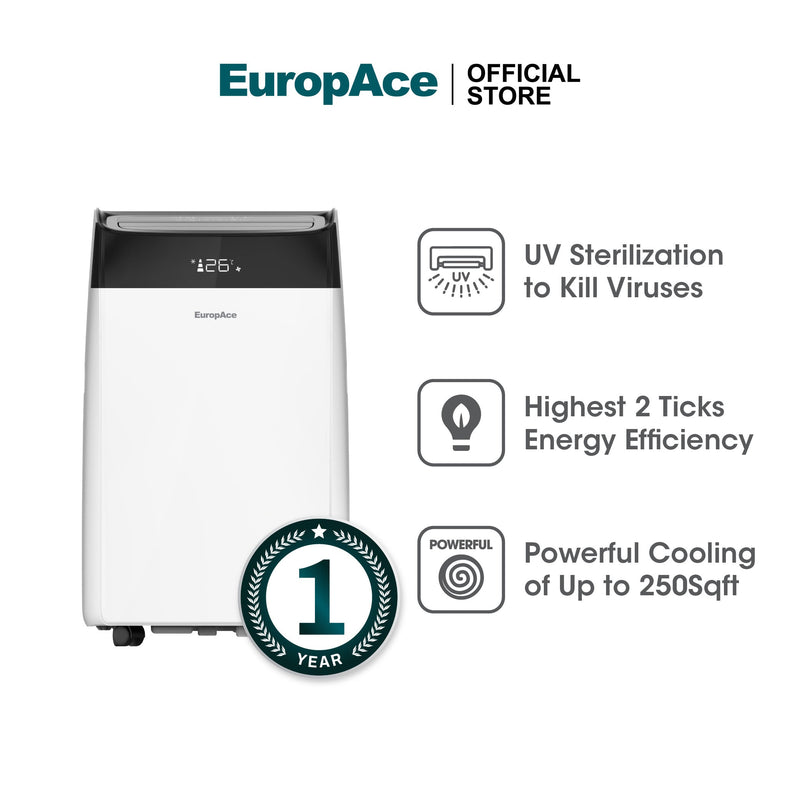 EuropAce EGAC10E8UV 10000 BTU Portable Aircon