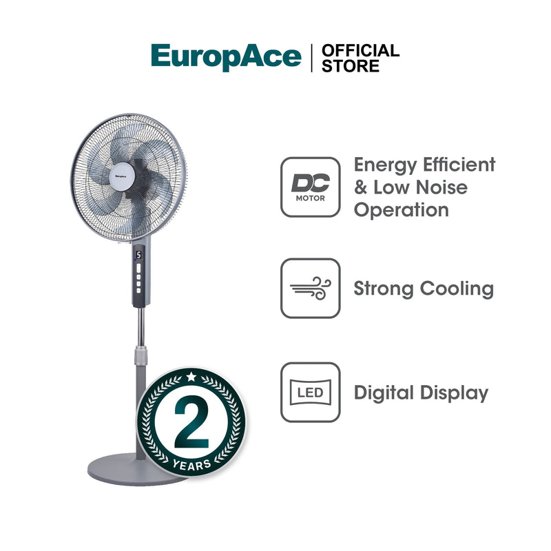 EuropAce 16" Deluxe DC Stand Fan with Remote