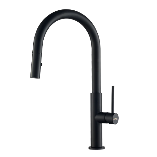 Rubine Inox Pull-Out Spray Sink Mixer/Cold Tap Inox 7743PS BK