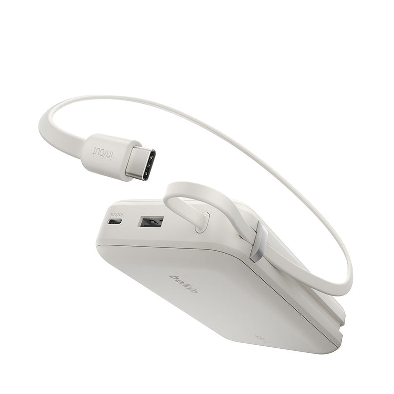 Belkin UltraCharge 20000mAh Power Bank with Integrated Cable Sand