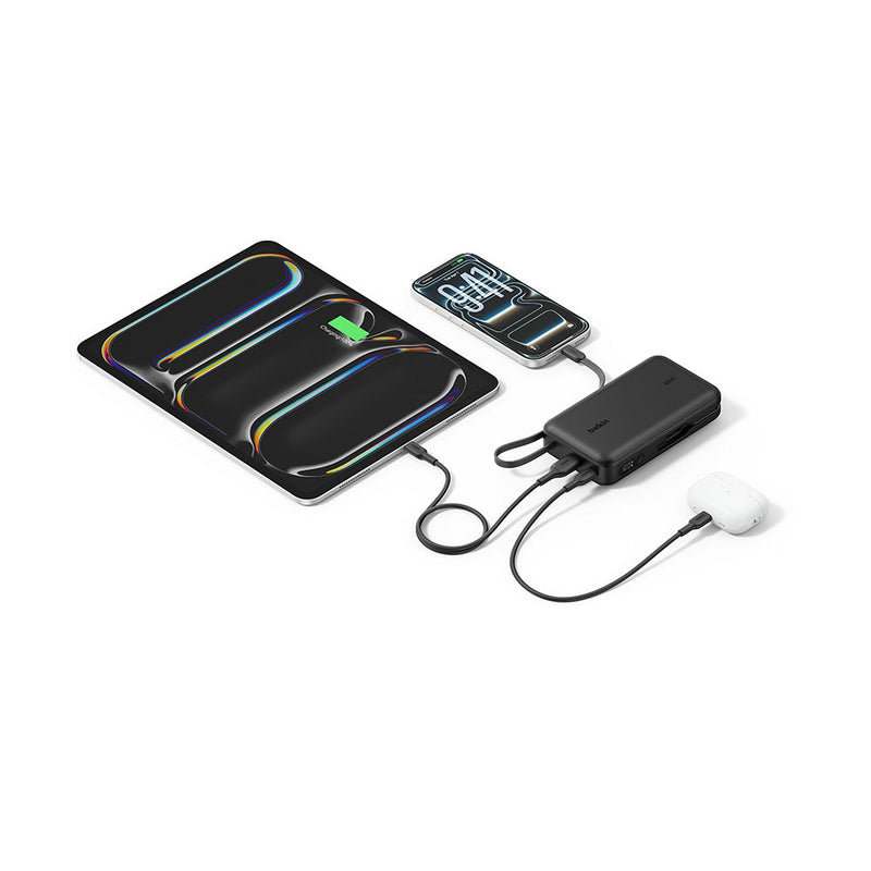 Belkin UltraCharge Power Bank 20K with Integrated Cable Black