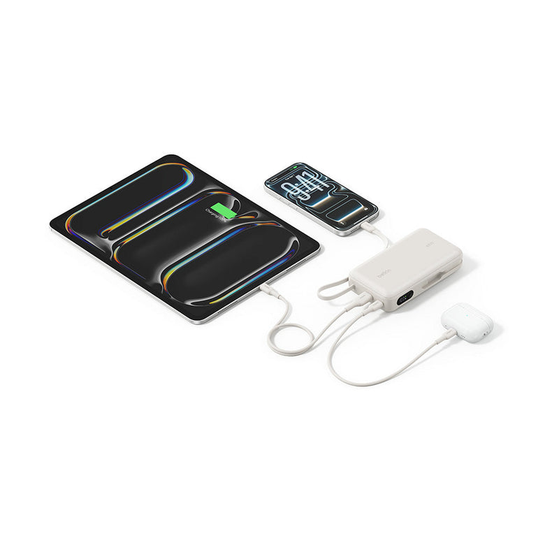 Belkin UltraCharge 20000mAh Power Bank with Integrated Cable Sand