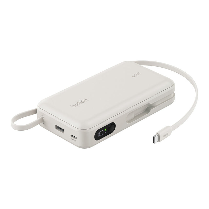 Belkin UltraCharge 20000mAh Power Bank with Integrated Cable Sand