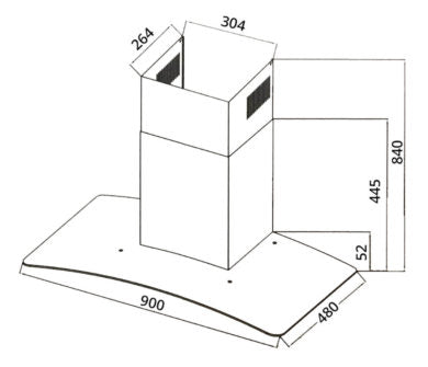 Tecno 90cm Chimney Hood KA 9688 Package 5