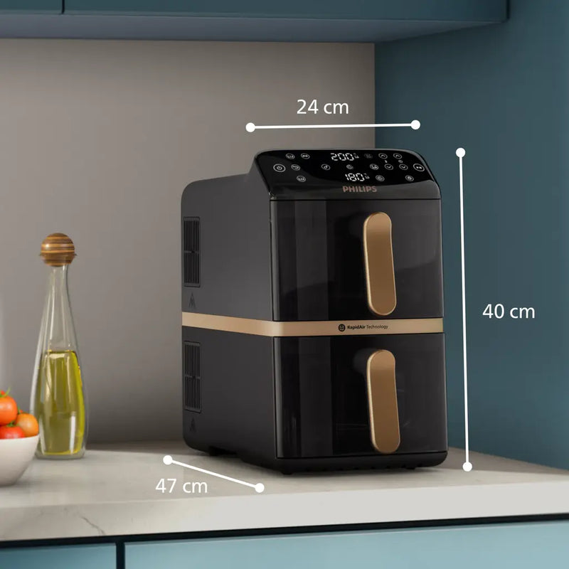 Philips 4000 Series Stacked Dual Basket Airfryer NA462/79