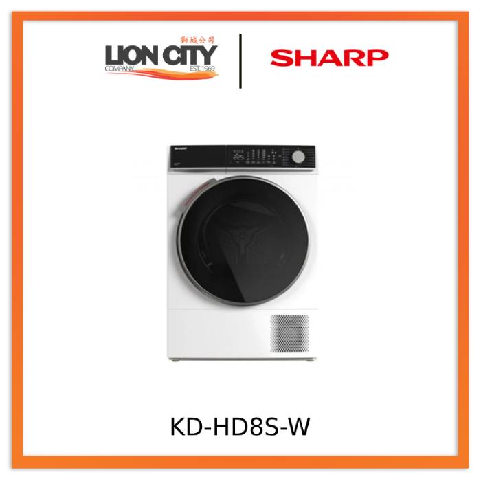 Sharp KD-HD8S-W 8kg Heat Pump Dryer KD HD8S W