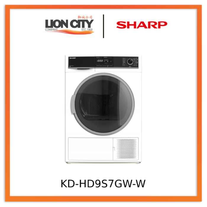 Sharp KD-HD9S7GW-W 9kg Heat Pump Dryer