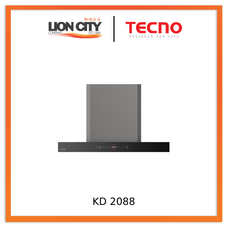 Tecno 90cm KD 2088 GM High Suction Chimney Hood with Auto Clean