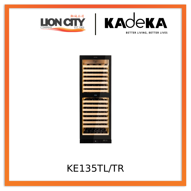 Kadeka KE135TL 133 Bottles Wine Chiller Element Series KE135TL/TR