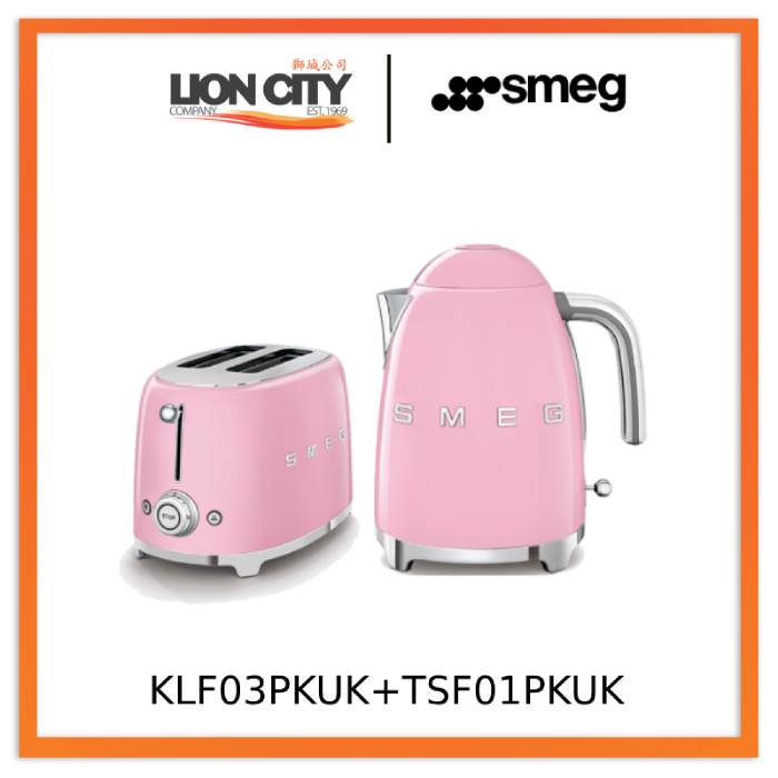 Smeg KLF04PKUK/PBUK/PGUK/RDUK Kettles 50's Style + TSF01PKUK/PBUK/PGUK/RDUK Toaster 50's Style