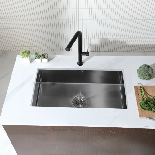 Rubine 3½” Basket Waste and Bottle-Trap Kitchen Sink KNX 810-78U GM