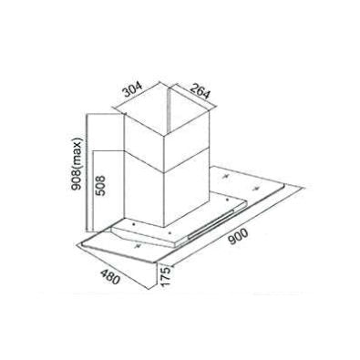 Tecno 90cm Chimney Hood KP 9988 Package 1