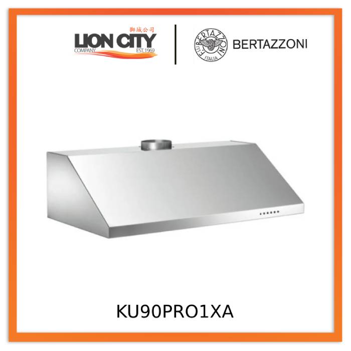 Bertazzoni KU90PRO1XA - 90cm Stainless Steel Undermount Hood