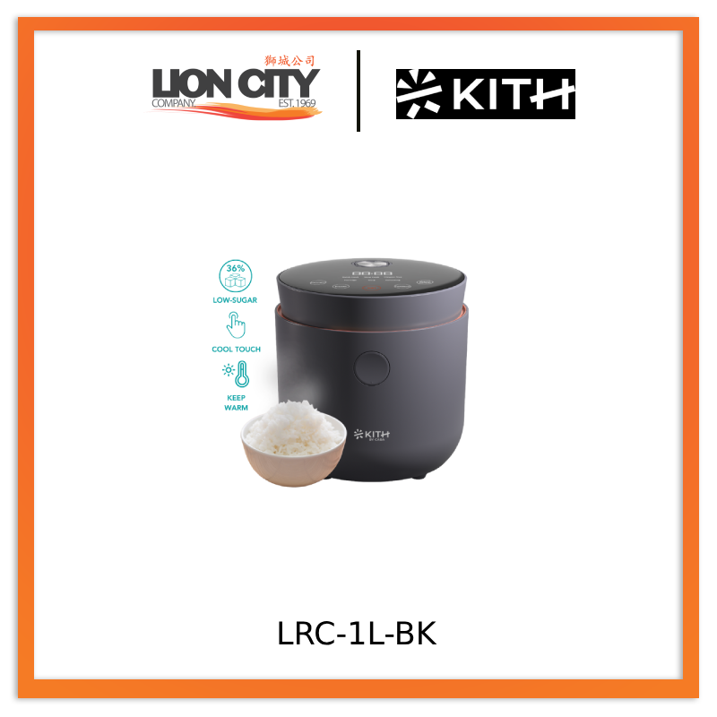 KITH Low-Sugar Rice Cooker LRC-1L-BK - Lion City Company