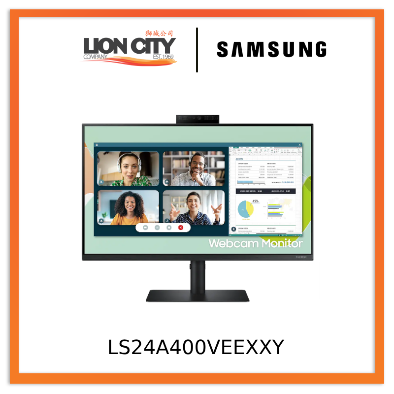 Samsung LS24A400VEEXXY 24" S40A Webcam Business Monitor