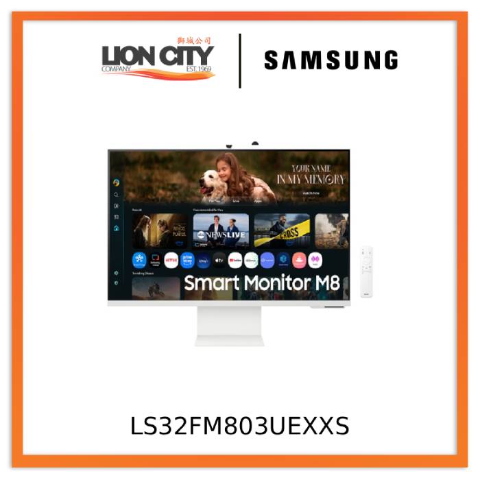 Samsung LS32FM803UEXXS 32” Smart Monitor M8 M80F 4K Samsung Vision AI