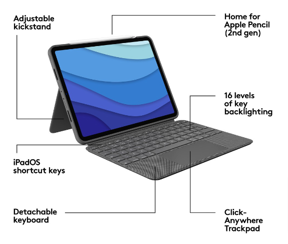 Logitech Combo Touch Backlit Keyboard Case