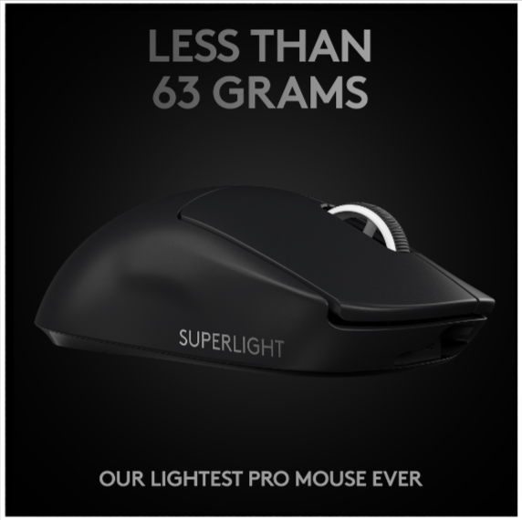 Logitech G PRO X SUPERLIGHT Wireless Gaming Mouse, Ultra-Lightweight, HERO 25K Sensor, 25,600 DPI,5 Programmable Buttons