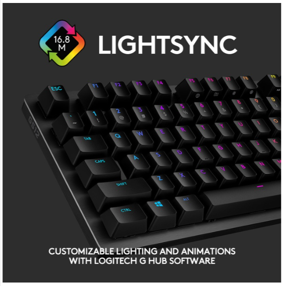 Logitech G512 RGB Mechanical Gaming Keyboard ,USB Passthrough