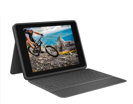 Logitech Rugged Folio For iPad 10.2" 7th, 8th & 9th Gen Protective Case with Integrated Keyboard, Slim Design