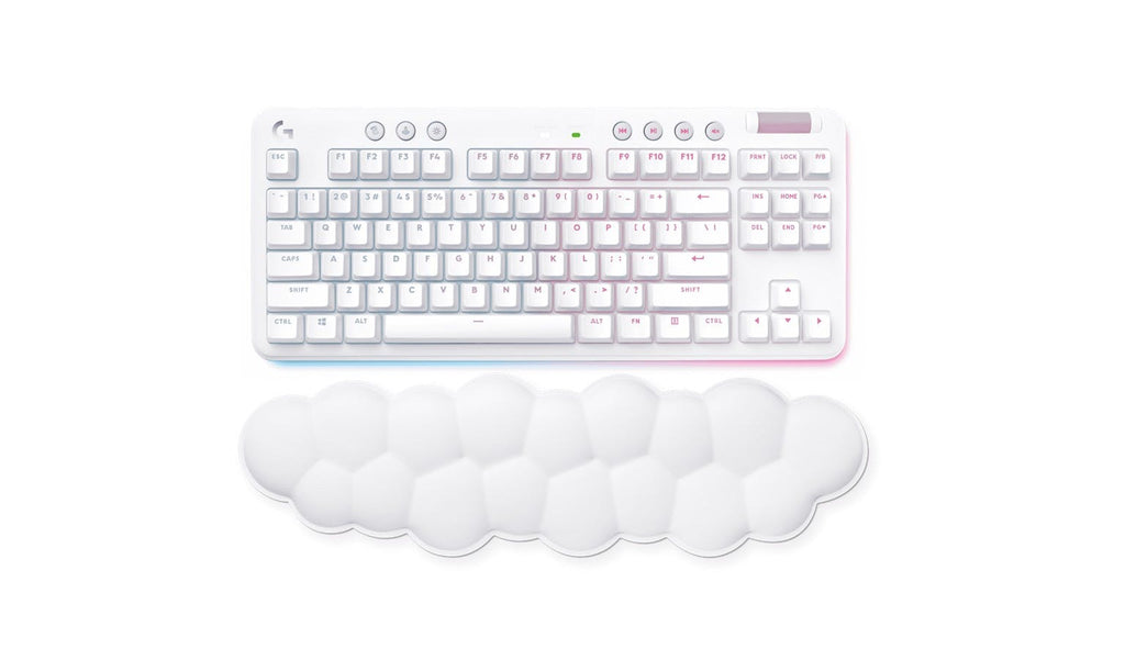 Logitech G715 Wireless Tactile GX Brown Gaming Keyboard White Mist Aurora