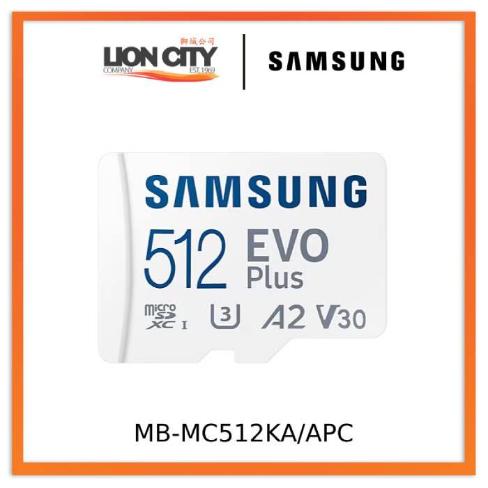 MB-MC512KA/APC EVO Plus microSD Card 512GB Lion City Company