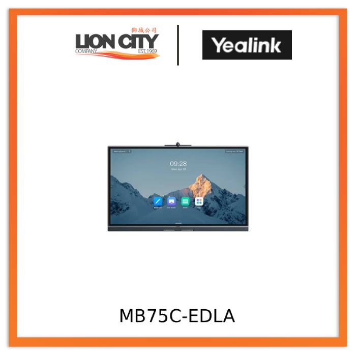 Yealink MB75C-EDLA MeetingBoard 75 C Google EDLA based All-in-One Interactive Whiteboard "Contact for Price"