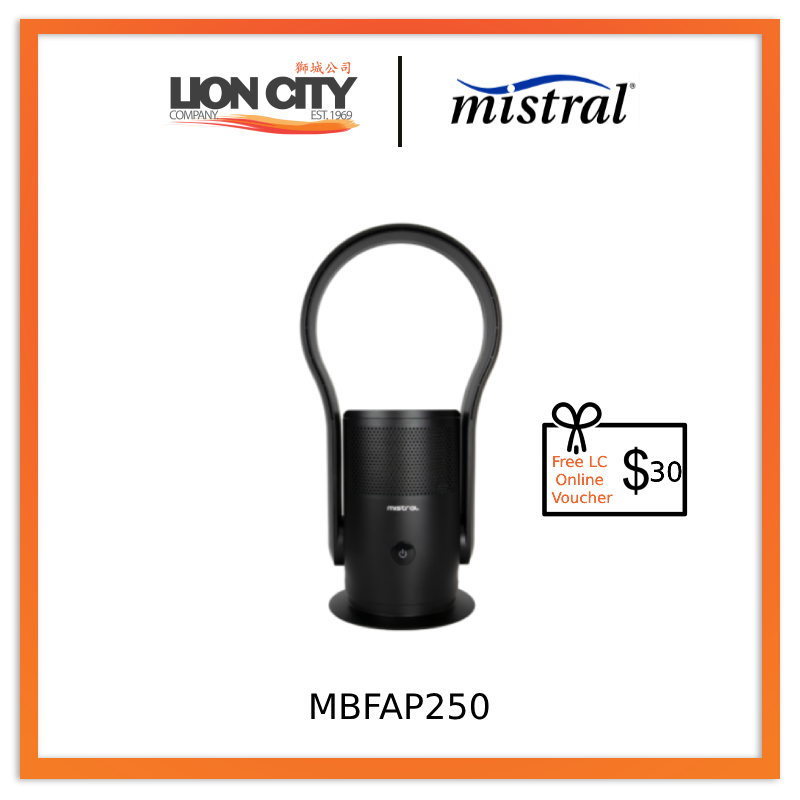 Mistral Blade Free Fan with Air Purifier MBFAP250 * Free $30 LC Online Voucher
