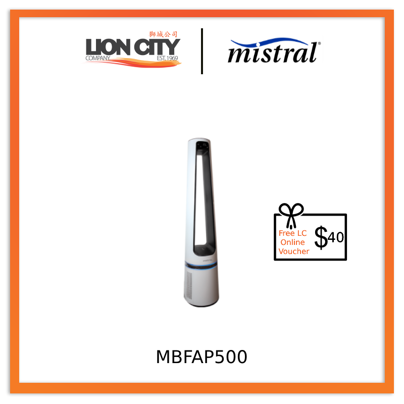 Mistral MBFAP500 Blade Free Fan with Air Purifier * Free $40 LC Online Voucher