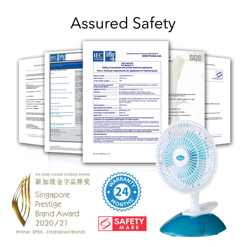 My Choice 6" Clip and Table Fan MC202
