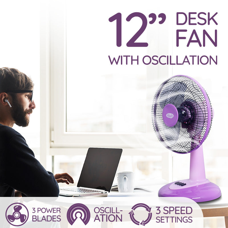 My Choice 30.5cm 40W Desk Fan MC303