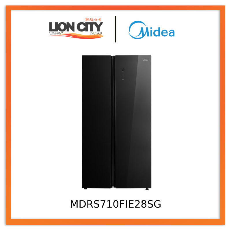 Midea 548L MDRS710FIE28SG Side-by-Side Fridge - Black