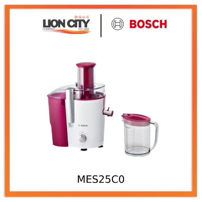 City Bosch Centrifugal VitaJuice - juicer 2700 MES25C0/MES25A0 Company Cherr White, W Lion