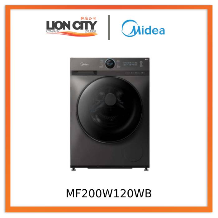 Midea MF200W120WB Front Load Washer Inverter 12kg