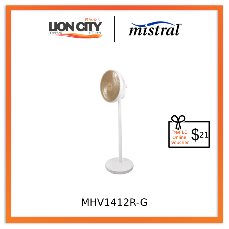 Mistral MHV1412R-G 12" DC High Velocity Stand Fan