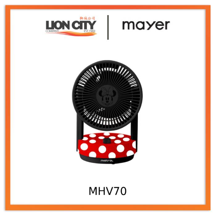 Disney X Mistral MHV70 7" High Velocity Fan (Minnie Design)