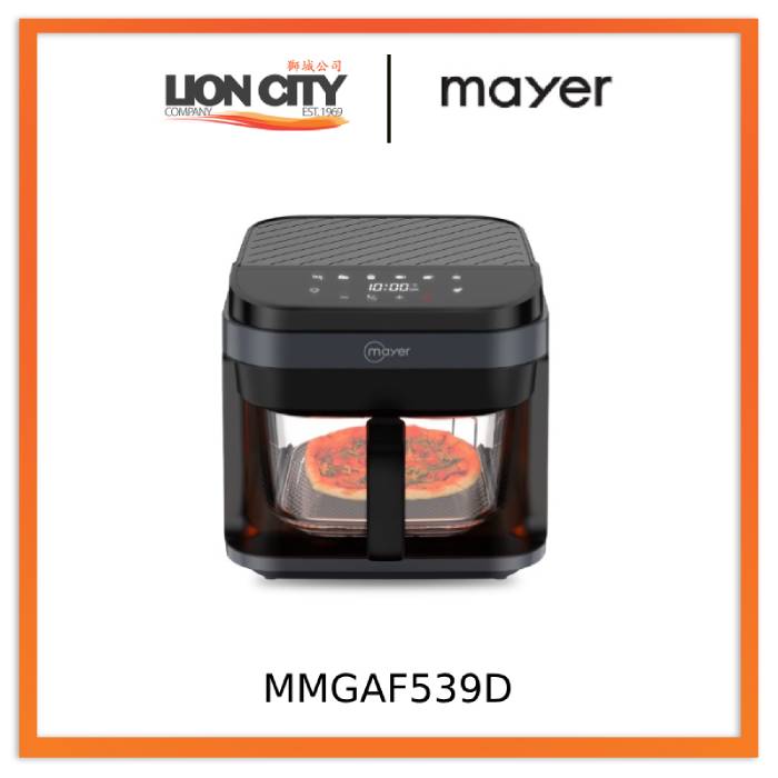 Mayer MMGAF539D 5.5L Digital Glass Air Fryer  - White / Dark Grey