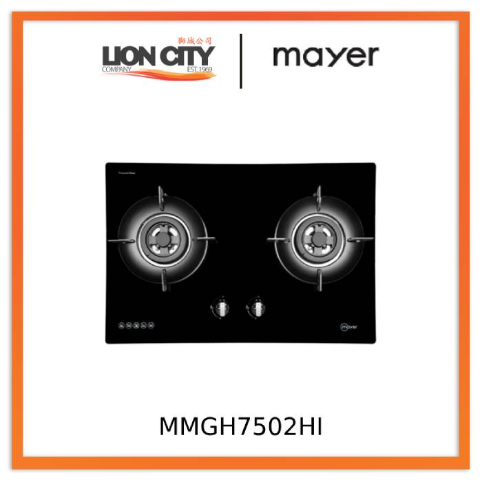 Mayer MMGH7502HI 75CM 2-Burner Gas Hob