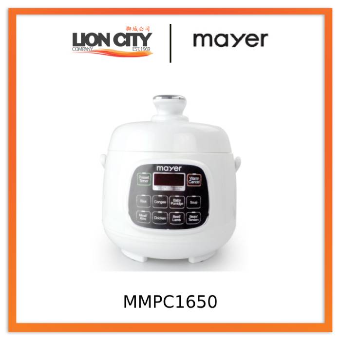 Mayer MMPC1650 1.6L Electric Pressure Cooker