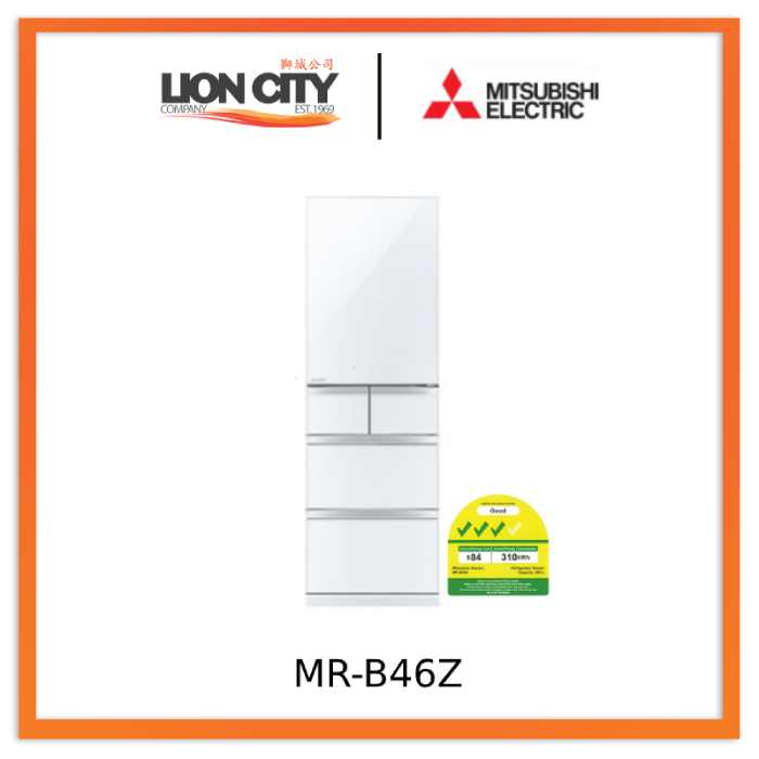 Mitsubishi MR-B46Z 366l 5-Door Fridge (3 Ticks) - Lion City Company