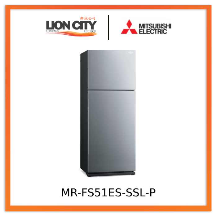 Mitsubishi MR-FS51ES-SSL-P 398l 2-door Fridge | 3 Ticks