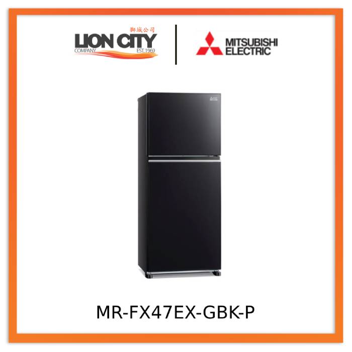 Mitsubishi Electric MR-FX47EX-GWH-P/GBK-P 378L 2-Door Fridge