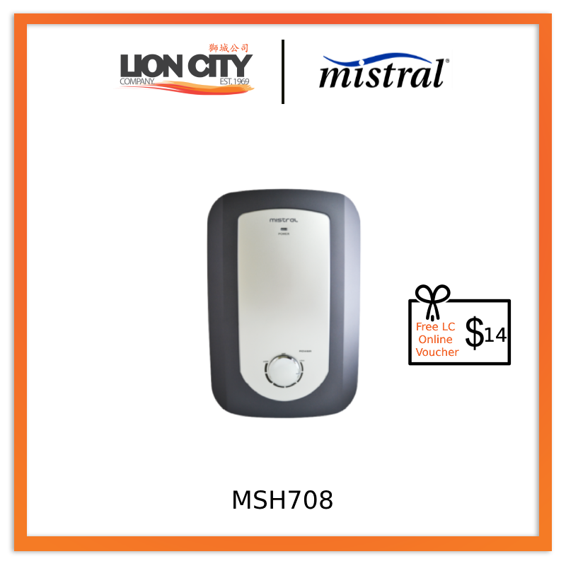 Mistral MSH708 25L Shower Heater - Lion City Company
