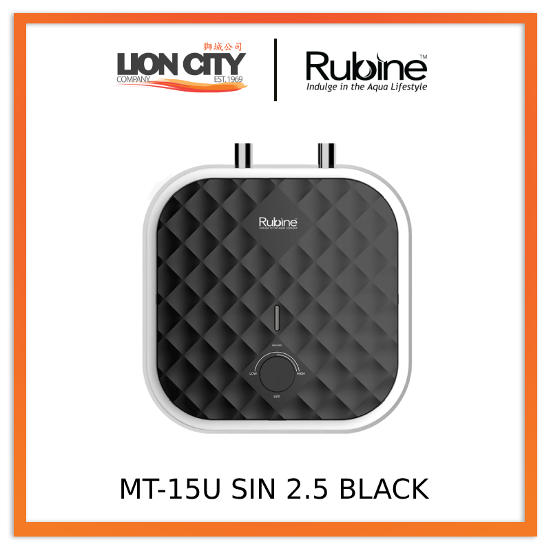 Rubine Matrix 15L Undersink Storage Water Heater MT15U SIN 2.5 (Black)