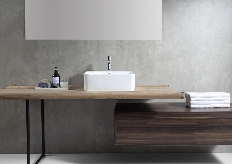Rubine VENTO 46M Ceramic Basin Gloss White