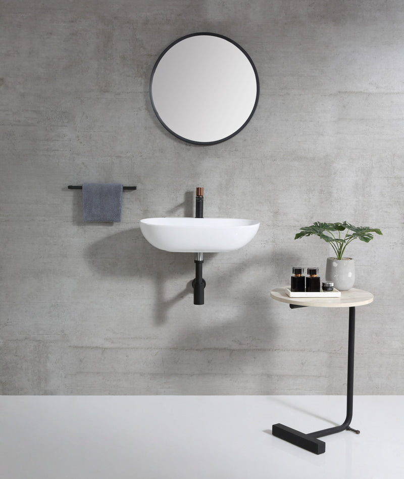 Rubine VENTO 55M Ceramic Basin Gloss White