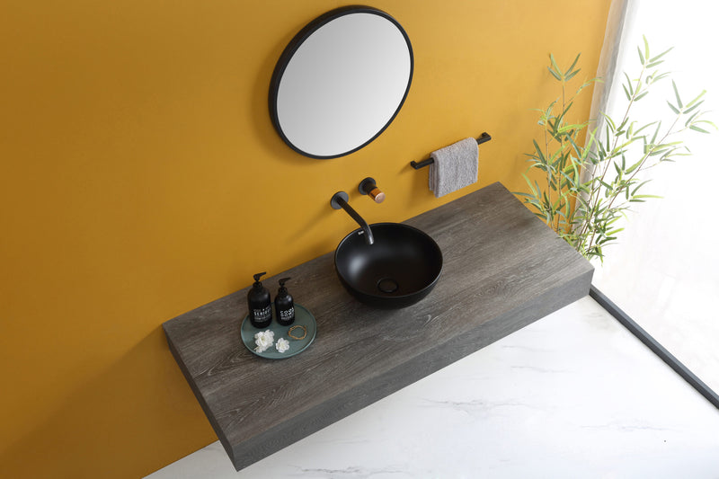 Rubine SPIN 36B-BK Ceramic Basin Matte Black
