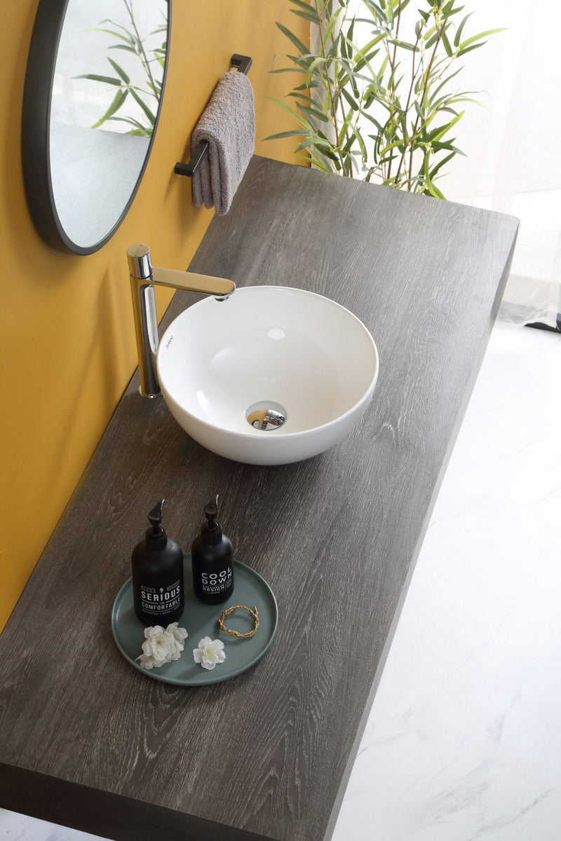 Rubine SPIN 36B Ceramic Basin Gloss White