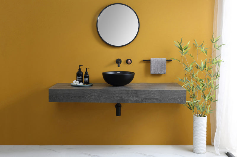 Rubine SPIN 36B-BK Ceramic Basin Matte Black